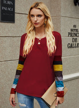 Load image into Gallery viewer, Colorful Striped Long Sleeve Sweater