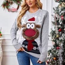 Load image into Gallery viewer, Loose Casual Parent-Child Gray Pullover Christmas Sweater