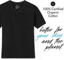 Load image into Gallery viewer, Men’s 100% Organic Cotton V-Neck T-Shirt – Ultra-Soft, Breathable & GOTS Certified