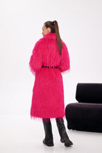 Load image into Gallery viewer, Faux Ostrich Effect Fur Coat