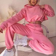 Load image into Gallery viewer, Women's 2-Piece Jogging Suit - Sexy Long Sleeve Hoodie Tracksuit