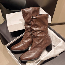 Load image into Gallery viewer, Large Size Women’s High Heel Plus-Width Ankle Boots – Autumn/Winter