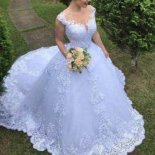 Load image into Gallery viewer, Vintage Lace Wedding Dress - White Bridal Gown with Elegant Lace Detail