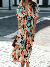 Load image into Gallery viewer, Floral Half Sleeve Dress Classic & Elegant Everyday Style Dress Timeless Dress For Summer