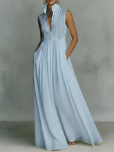 Load image into Gallery viewer, Women's French-Style High-Waist Midi Dress with Ribbon Tie