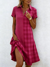 Load image into Gallery viewer, Women's Bohemian 3D Printed V-Neck Short-Sleeve Maxi Dress