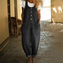 Load image into Gallery viewer, Retro Buckle Multi-Pocket Overalls Jumpsuit | 3/4 Sleeve