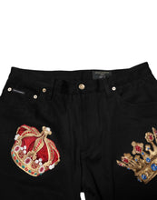 Load image into Gallery viewer, Dolce & Gabbana Black Baroque Royal Men Dress Trouser Pants