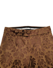 Load image into Gallery viewer, Dolce & Gabbana Brown Floral Jacquard Men Skinny Trouser Pants
