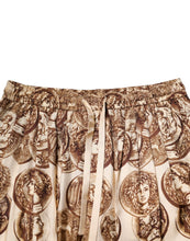 Load image into Gallery viewer, Dolce & Gabbana Beige Coin Print Silk Twill Men Jogger Pants