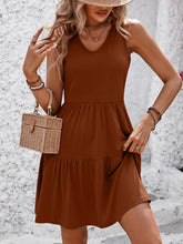 Load image into Gallery viewer, V-Neck Sleeveless Mini Dress Charming Design Women Dress Lightweight Dress For Girls