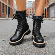 Load image into Gallery viewer, Women’s Solid Color Low Heel Mid Boots — Stylish Everyday Mid Boots