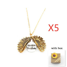 Load image into Gallery viewer, Sunflower Double Lettering Necklace
