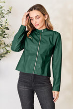 Load image into Gallery viewer, Women Classic Neck Zip-Up Jacket For Everyday Wear Elegant Girls Jacket