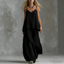 Load image into Gallery viewer, Women's Sleeveless Elegant Pantsuit – Off-Shoulder 2-Piece Suit Set