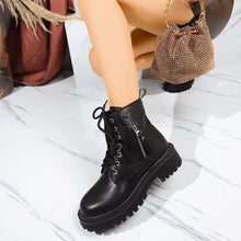 Load image into Gallery viewer, Round Toe Block Heels Boots with Mid-Heel Comfort