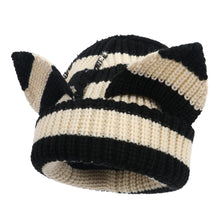 Load image into Gallery viewer, Women’s Thickened Acrylic Knitted Hat with Devil Ears | Cozy Beanie