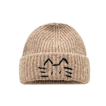 Load image into Gallery viewer, Women’s Cute Cat Line Design Knitted Hat – Warm Fall & Winter Beanie
