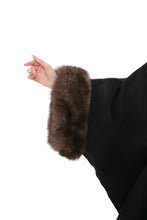 Load image into Gallery viewer, Genuine Polar Fox Fur Double Face Wool Poncho