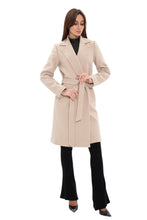 Load image into Gallery viewer, Windsor Classic Wraparound Cashmere Blend Overcoat in Nude