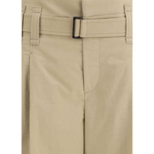 Load image into Gallery viewer, Brunello Cucinelli Beige Cotton Cropped Pants