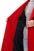 Load image into Gallery viewer, Karina Belted Wool Cashmere Blend Overcoat in Ruby