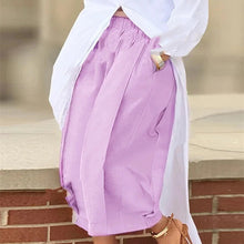 Load image into Gallery viewer, Women's Solid Color Cotton Wide Leg Cropped Pant