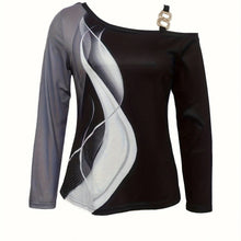 Load image into Gallery viewer, Women’s Asymmetrical Buckle Shoulder Top
