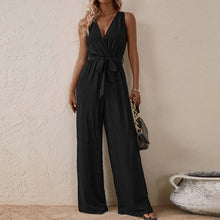 Load image into Gallery viewer, Women's Strap High-Waist Sleeveless Jumpsuit – Ice Silk Casual Wide-Leg