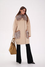 Load image into Gallery viewer, Saga®Furs Silver Fox Wool Alapca Coat