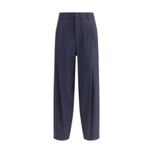 Load image into Gallery viewer, Giorgio Armani Blue Fleece Wool Casual Pants