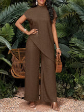 Load image into Gallery viewer, Asymmetrical Sleeveless Top & Pants Set – Women’s Two-Piece