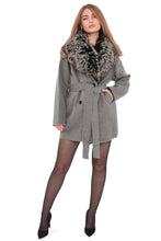 Load image into Gallery viewer, Genuine Silver Fox Lama Wool Coat