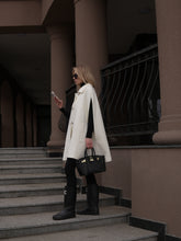 Load image into Gallery viewer, Paris Cashmere Bland Cape in Ivory
