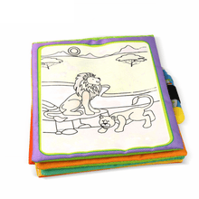 Load image into Gallery viewer, Modern Coloring Magic Water Drawing Book With Pen For Kids and Baby Educational Toy Animals Painting Writing Doodle Cloth Book Kids Drawing Board
