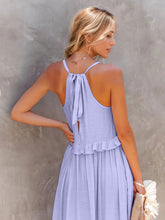 Load image into Gallery viewer, Romantic Ruffled Sleeveless Tiered Maxi Dress with Pockets Elegant & Chic Statement Beautiful Design Dress