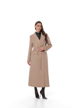Load image into Gallery viewer, Ellis Tailored Cashmere Wool Coat in Beige