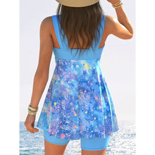Load image into Gallery viewer, Pastel‑Splash Bow‑Tie Swim Dress