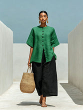 Load image into Gallery viewer, Linen Blend Cardigan Top & Cropped Wide-Leg Pants Set – 5 Colors S–3XL