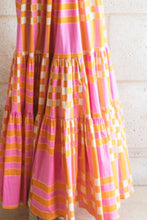 Load image into Gallery viewer, Girls Charming Color Block Tie Shoulder Dress Elegant & Playful Summer Style