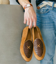 Load image into Gallery viewer, Men's Cognac Croc Milano Loafer