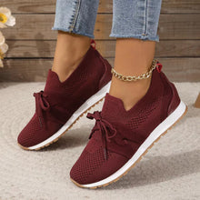 Load image into Gallery viewer, Women’s Lace‑Up Mesh Walking Flats