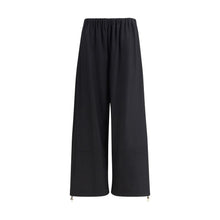 Load image into Gallery viewer, Fabiana Filippi Black Fleece Wool Casual Pants