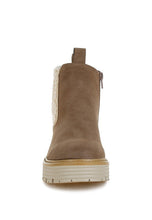 Load image into Gallery viewer, Mothman Faux Fur Detail Chunky Ankle Boots