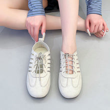 Load image into Gallery viewer, Women's French Hollow Mary Jane Flats – Lace-Up Hidden Platform