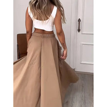 Load image into Gallery viewer, Women’s Cropped Vest & High-Waisted Slit Skirt Matching Set