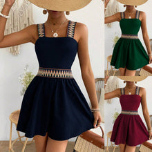 Load image into Gallery viewer, Women's Resort-Style Sleeveless Wide-Leg Jumpsuit with Cinched Waist