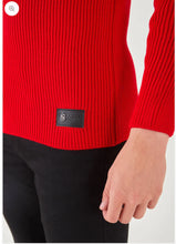 Load image into Gallery viewer, Suslo Couture Men's Black & Red Pullover Sweater | Meander Print