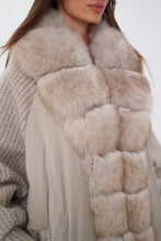 Load image into Gallery viewer, Genuine Polar Fox Boucle Down Coat