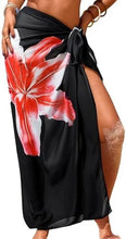Load image into Gallery viewer, Sheer Chiffon High-Slit Swim Cover-Up Dress – Floral Print, One Size